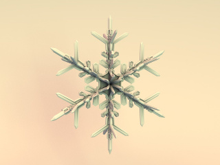 冬季雪景放大结晶雪花C4D模型