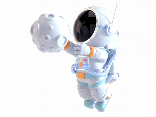 科幻航天头像卡通宇航员C4D模型