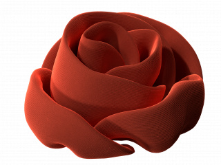 花朵立体红色玫瑰花花瓣C4D模型