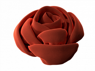 花朵立体红色玫瑰花花苞花瓣C4D模型