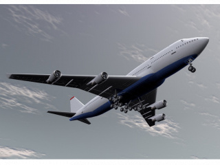 波音747模型客机飞机C4D模型