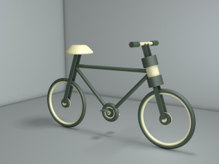 卡通自行车C4D模型