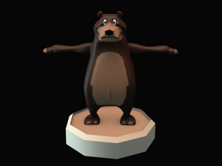 卡通动物熊C4D模型