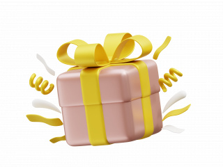 节日庆祝彩纸礼物图标礼品盒C4D模型