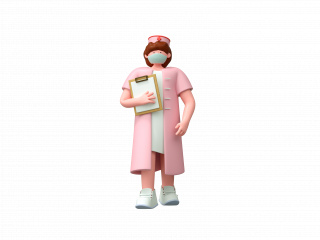 立体职业人物护士C4D模型