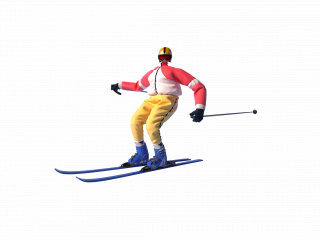 立体滑雪人物C4D模型