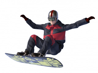 立体个性定制冬奥冰雪运动单板滑雪C4D模型