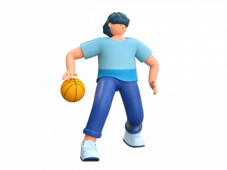 立体篮球动作比赛人物C4D模型