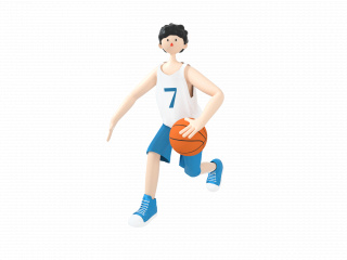 立体篮球人物C4D模型