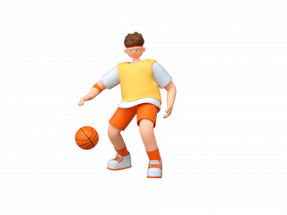 立体运动人物篮球体育C4D模型