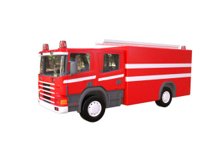 立体交通工具卡通消防车C4D模型