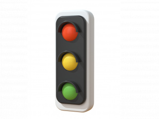 立体卡通警示灯红绿灯交通C4D模型