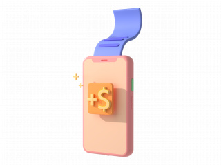 立体卡通UI粉色手机C4D模型