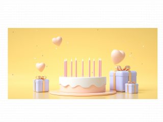 立体生日蛋糕礼盒C4D模型