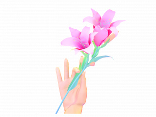 立体梦幻38妇女节花朵C4D模型