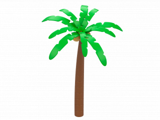 立体夏天椰子树植物C4D模型