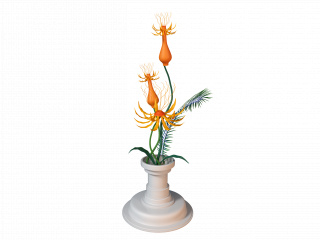 立体植物创意花瓶C4D模型