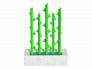 立体绿色植物盆栽C4D模型