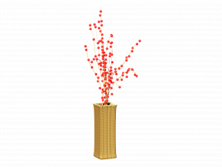 立体植物盆栽C4D模型