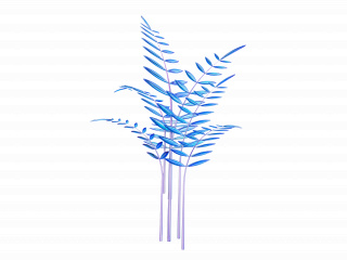 立体酸性风植物花卉C4D模型