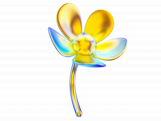 立体酸性风植物花卉C4D模型