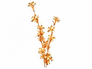 立体金色花朵植物C4D模型