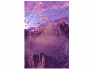 立体唯美复古紫色山脉C4D模型