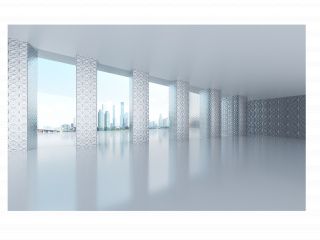 立体大气商务建筑空间C4D模型
