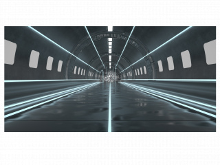 立体未来科技隧道C4D模型