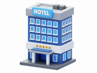立体卡通旅馆小建筑C4D模型