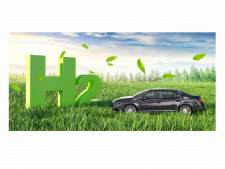  立体绿色环保汽车排放场景C4D模型