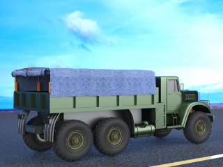 立体运载货车C4D模型