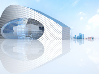 立体大气商务建筑空间C4D模型