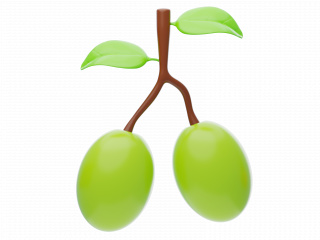 自然植物立体绿色葡萄C4D模型
