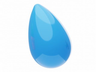立体蓝色水滴C4D模型