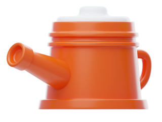 立体橙色浇水壶C4D模型