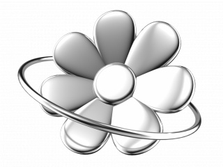 立体银色花朵花卉植物C4D模型