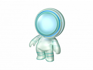 立体航天员太空星球人物C4D模型