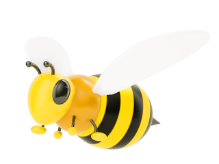 立体卡通小动物小蜜蜂C4D模型