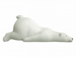 立体卡通小动物北极熊C4D模型