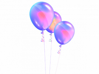 立体卡通渐变电商几何气球C4D模型