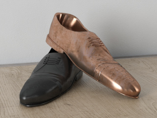 立体室内装饰品皮鞋C4D模型