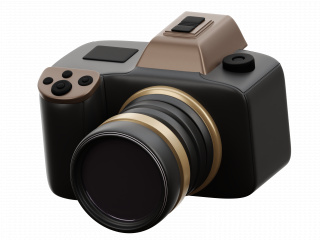 立体现代办公用品相机C4D模型