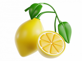 立体卡通现代水果柠檬C4D模型
