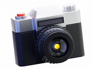 立体卡通电子产品相机C4D模型
