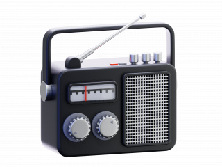 立体卡通电子产品收音机C4D模型