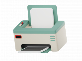 立体卡通家用小电器打印机C4D模型