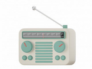 立体卡通家用小电器收音机C4D模型