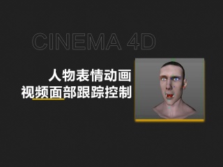 人物表情动画视频面部跟踪控制C4D模型跟踪插件 FaceTracker 1.0插件下载